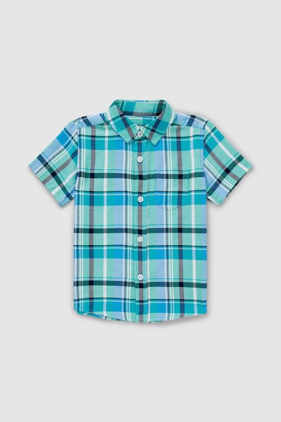 Blue Zoo Toddler Boy Green Check Shirt 1